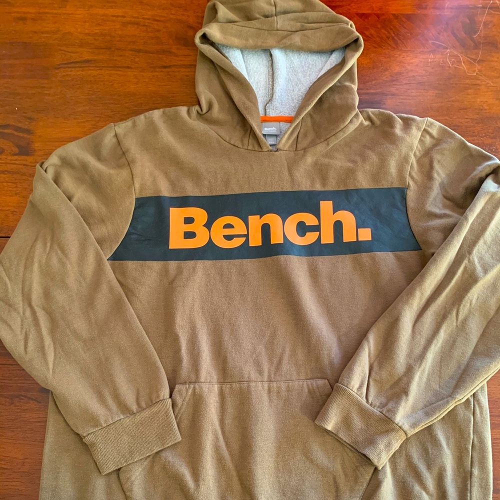 BENCH Men’s Logo Hoodie, Olive Green, size XXL